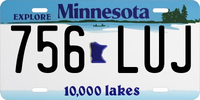 MN license plate 756LUJ