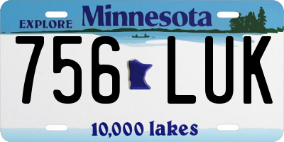 MN license plate 756LUK