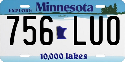MN license plate 756LUO