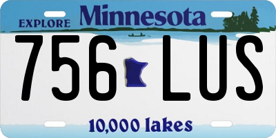 MN license plate 756LUS