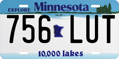 MN license plate 756LUT