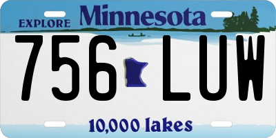 MN license plate 756LUW