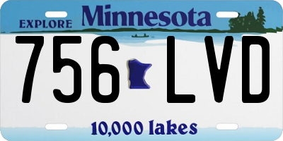 MN license plate 756LVD