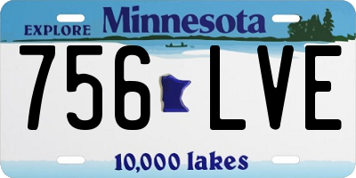 MN license plate 756LVE