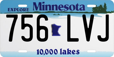 MN license plate 756LVJ