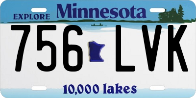 MN license plate 756LVK