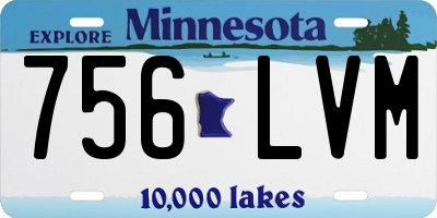 MN license plate 756LVM