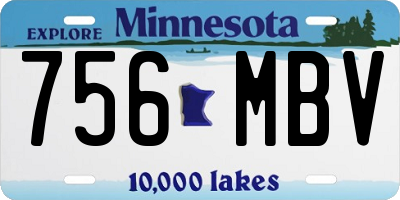 MN license plate 756MBV