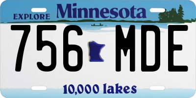 MN license plate 756MDE