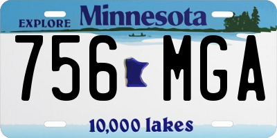 MN license plate 756MGA