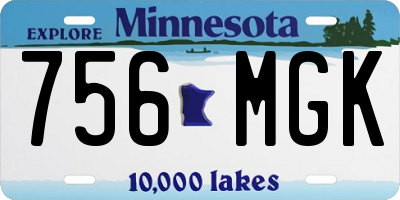 MN license plate 756MGK