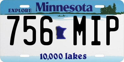 MN license plate 756MIP