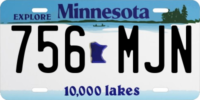 MN license plate 756MJN