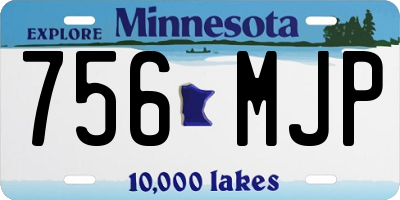 MN license plate 756MJP