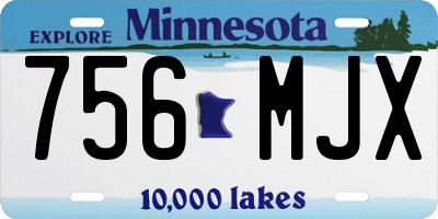 MN license plate 756MJX