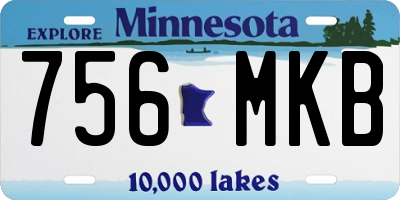 MN license plate 756MKB