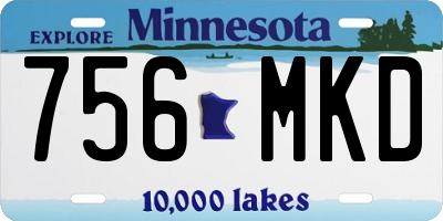 MN license plate 756MKD
