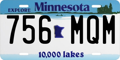 MN license plate 756MQM