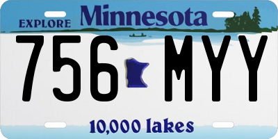 MN license plate 756MYY