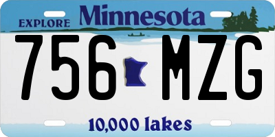 MN license plate 756MZG