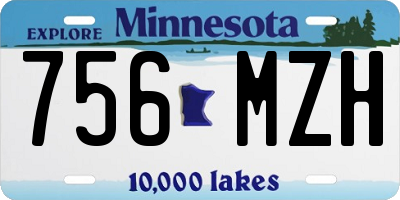 MN license plate 756MZH