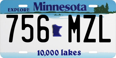 MN license plate 756MZL