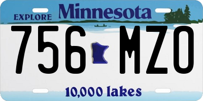 MN license plate 756MZO