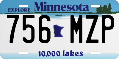 MN license plate 756MZP