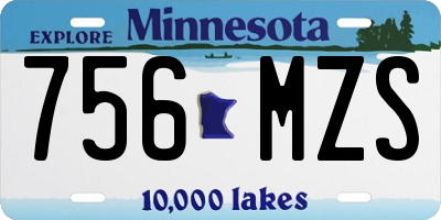 MN license plate 756MZS