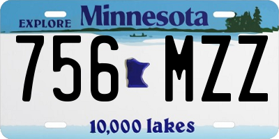 MN license plate 756MZZ