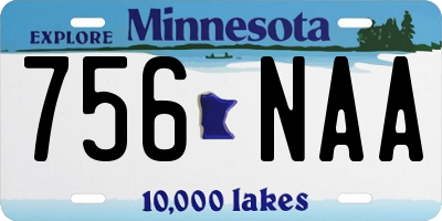 MN license plate 756NAA