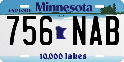 MN license plate 756NAB