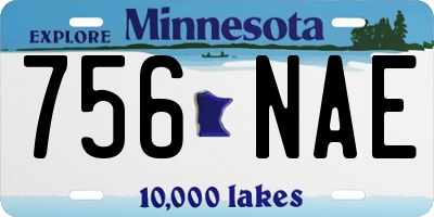 MN license plate 756NAE