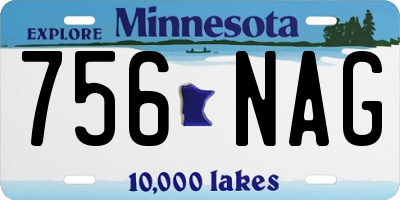 MN license plate 756NAG