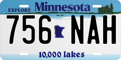 MN license plate 756NAH