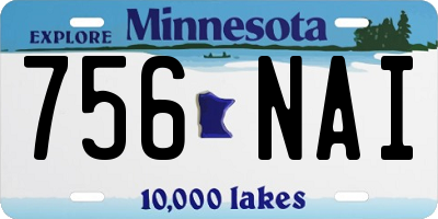 MN license plate 756NAI