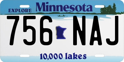 MN license plate 756NAJ