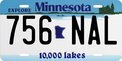 MN license plate 756NAL