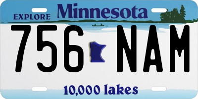 MN license plate 756NAM