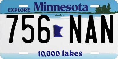 MN license plate 756NAN