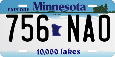 MN license plate 756NAO