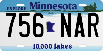 MN license plate 756NAR