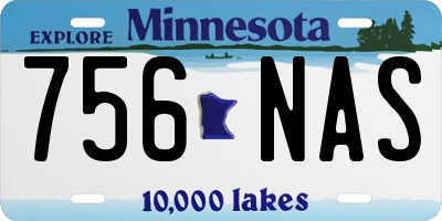 MN license plate 756NAS