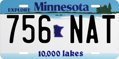 MN license plate 756NAT