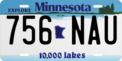 MN license plate 756NAU