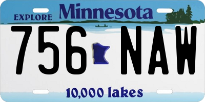 MN license plate 756NAW