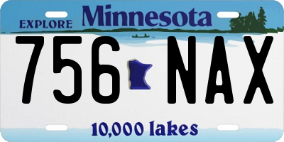 MN license plate 756NAX