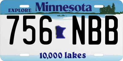 MN license plate 756NBB