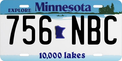 MN license plate 756NBC