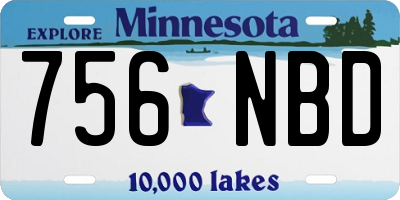 MN license plate 756NBD